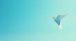 © Andreas Berheide - Origami paper dove on a blue background with space for your text or images, peace or freedom concept