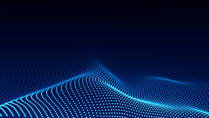 Poster - Abstract technology background. Big data digital code. Futuristic dots background. 3d rendering.