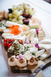 fresh cheese board with cheeses

