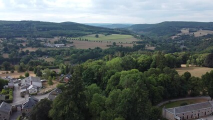 Wall Mural - Ardennes, Belgium. Chevron valley on a cloudy day