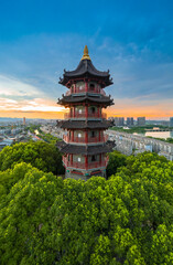 Wall Mural - Wenbi Tower, Jishan Park, Shaoxing, Zhejiang, China