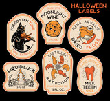 Fototapeta Pokój dzieciecy - Halloween Bottle Labels and Potion Labels. Vector Illustration.