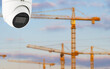 dome type outdoor cctv camera, secure construction site.