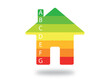 Illustration de l'efficacité énergétique et de la performance de la rénovation d'une maison écologique, maison écologique à faible consommation, développement durable, vecteur EPS