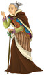 cartoon character witch sorceress grandmother isolated illustration
