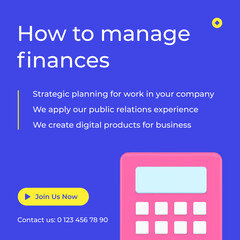 Poster - Finance management corporate strategy planning profit analyzing social media post 3d icon vector