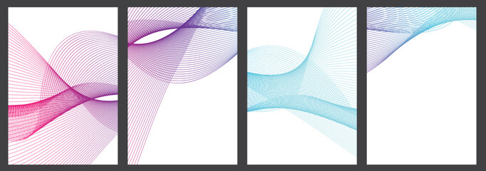 Wall Mural - vector wave lines flowing dynamic isolated on white background. abstract background.