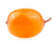 Fresh ripe berry of sea buckthorn isolated on a white background, macro.