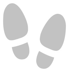  Shoe sole icon. Foot print logo. Human step symbol