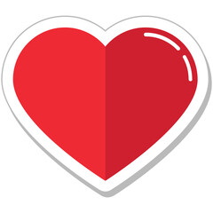 Sticker - Heart Colored Vector Icon