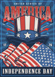American independence day poster colorful
