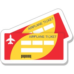 Sticker - Ticket Colored Vector Icon