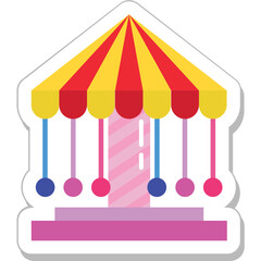 Poster - Fair Ride Colored Vector Icon