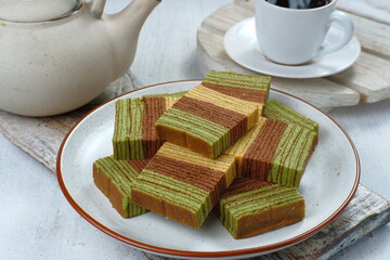 Lapis legit or spekkoek or Thousand Layer Cake, A traditional Indonesia’s Top Traditional Cake is a must for special celebrations such as Chinese New Year, Christmas, or Eid