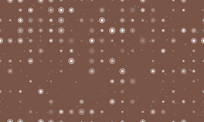 Poster - seamless background pattern of evenly spaced white radio button symbols of different sizes and opaci