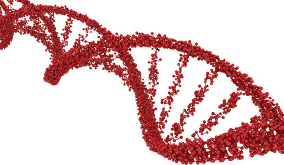 Poster - Image of molecular red dna strand structure