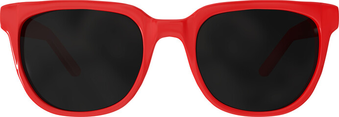 Poster - Image of close up of sunglasses with red frame