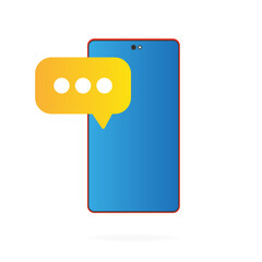 Poster - Phone with a message. Vector illustration