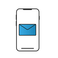 Poster - A phone with a message on a white background. Vector illustration