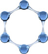 Image of blue molecule chemistry models forming circle