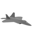 3D rendering illustration of a stealth aircraft fighter jet