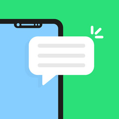 Poster - Phone with a message. Vector illustration