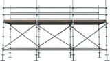 Fototapeta  - Image of construction site scaffolding and platform