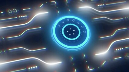 4k video of abstract digital technology background.