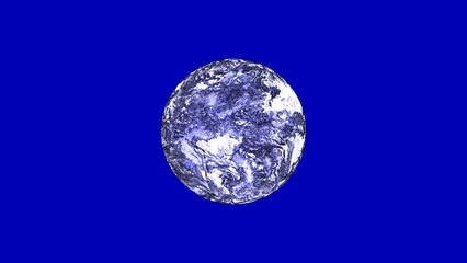 earth in space with blue background