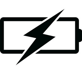 Aufkleber - Battery charging icon on white background. Simple element illustration from Tools and utensils concept