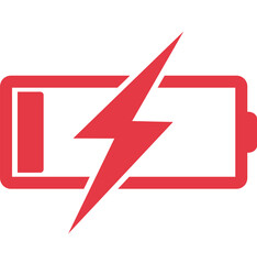 Aufkleber - Battery charging icon isolated on white background. Battery charging icon simple sign
