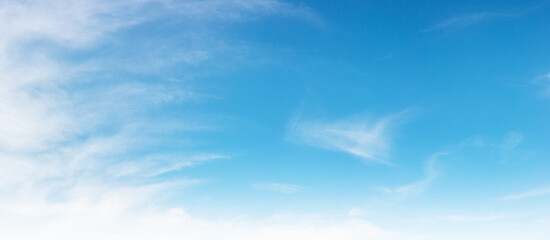 Summer blue sky cloud gradient light white background. Beauty clear cloudy in sunshine calm bright winter air bacground. Gloomy vivid cyan landscape in environment day horizon skyline view spring wind