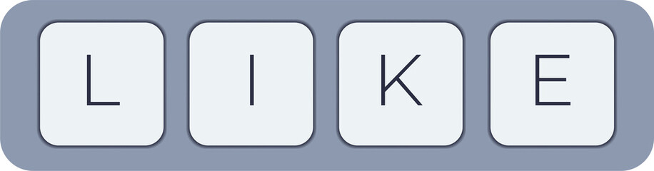 Aufkleber - Computer keyboard key with key like. Keyboard keys icon button