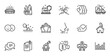 Outline set of Sharing economy, Text message and Fake internet line icons for web application. Talk, information, delivery truck outline icon. Vector