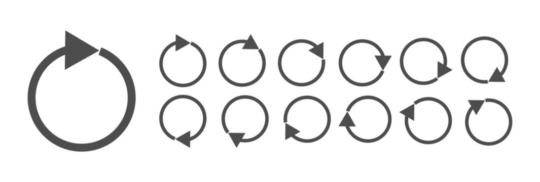 Circular Loading Buffering Icons Vector Video Ready for Animation Gif All Keyframes Frames Bufring Circle Waiting for Connection Buffer Preloader Download Symbol Easy Replace Color