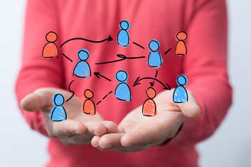 people network structure hr - human resources management and recruitment