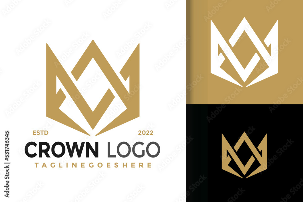 M Letter Crown Logo Design, brand identity logos vector, modern logo ...