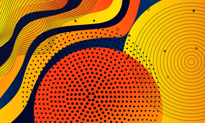 Poster - modern abstract geometric futuristic background design