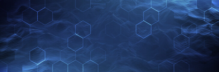 Aufkleber - Futuristic Hexagon background. Blue Hexagonal pattern. Modern vector illustration