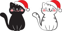Cute Christmas Safari Animals. Sloth, Llama, Bunny, Polar Bear. Merry Christmas Baby Animals Wearing Warm Clothes, Sweater, Scarf And Hats
