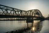 Fototapeta Fototapety z mostem - most stalowy na Odrze w Gryfino