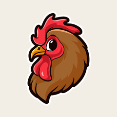 Canvas Print - Chicken chef mascot logo design