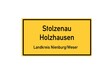 Isolated German city limit sign of Stolzenau Holzhausen located in Niedersachsen