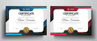 © Pixabee - Modern and creative certificate design for corporate best award I Blue and red color variation certificate template