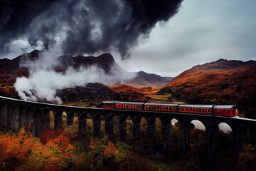  Old Bridge and Train