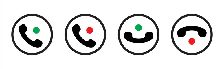 Poster - phone answer and reject icon symbol sign, vector illustration