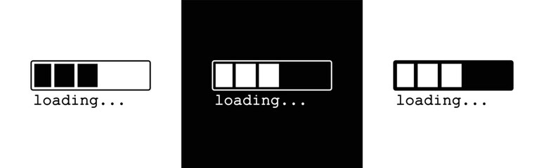 Poster - Modern loading icon. Progress bar vector symbol signs.