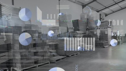 Poster - Animation of financial data processing over warehouse