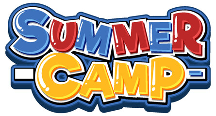 Wall Mural - Font design for word summer camp