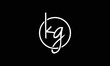 Creative Innovative Initial kg logo. KG Letter Minimal luxury Monogram. KG Professional initial design. Premium Business typeface. Alphabet symbol and sign.